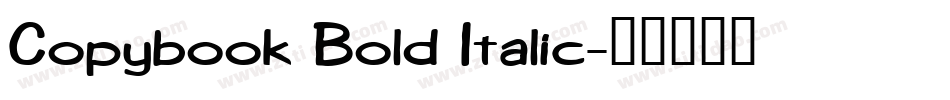 Copybook Bold Italic字体转换